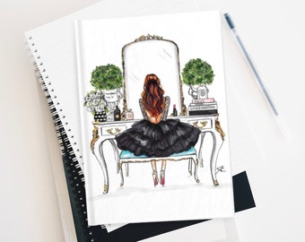 White Vanity (Hardcover Journal) (Fashion Illustrations l Personal Journal l Hardcover Diary) By Melsy's Illustrations