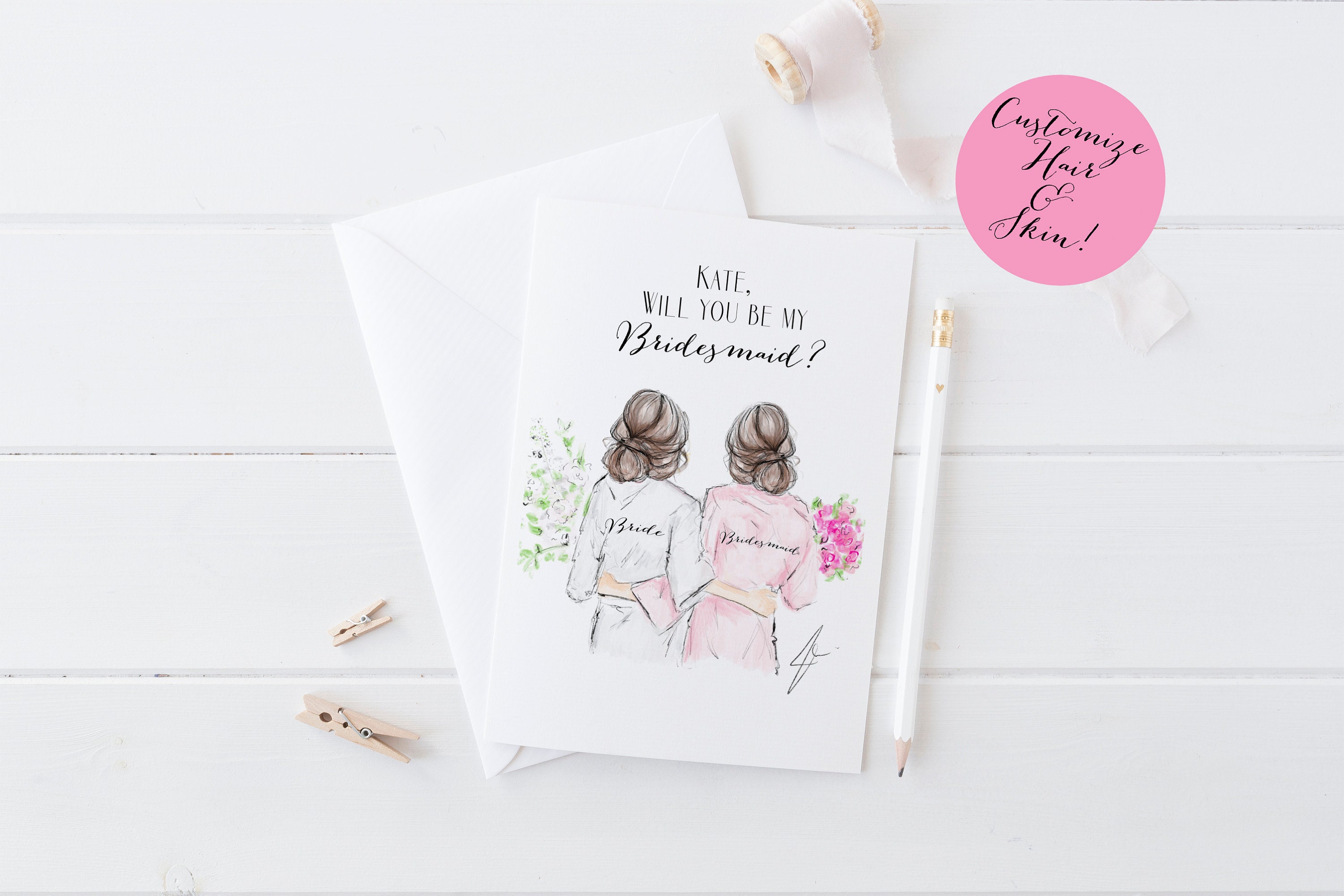 Will you be my Bridesmaid? (Card)  (Bridesmaid Cards- Will you be my …