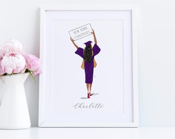 Impresión de Graduado [Regalo personalizado de graduación / Regalos de graduación para la universidad / Regalos de graduación para la escuela secundaria / Regalos de graduación de doctorado]
