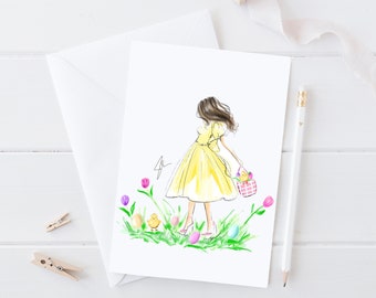 Chic Chicks Easter Card | Easter Art |  Easter Basket Tag | Easter Egg SVG | Art Deco Wallpaper | Easter Basket Stuffers
