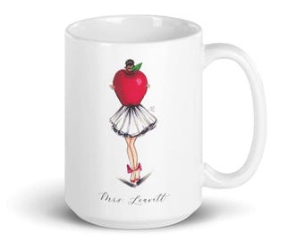 The Teacher's Apple Personalized Mug [ Personalized Teacher Gift , Custom Teacher Mug, Teacher Appreciation Gift, Teacher Mug ]