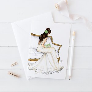 Jour du mariage (carte) (papeterie de mariage - mariage - shower de bébé) par Melsy's Illustrations
