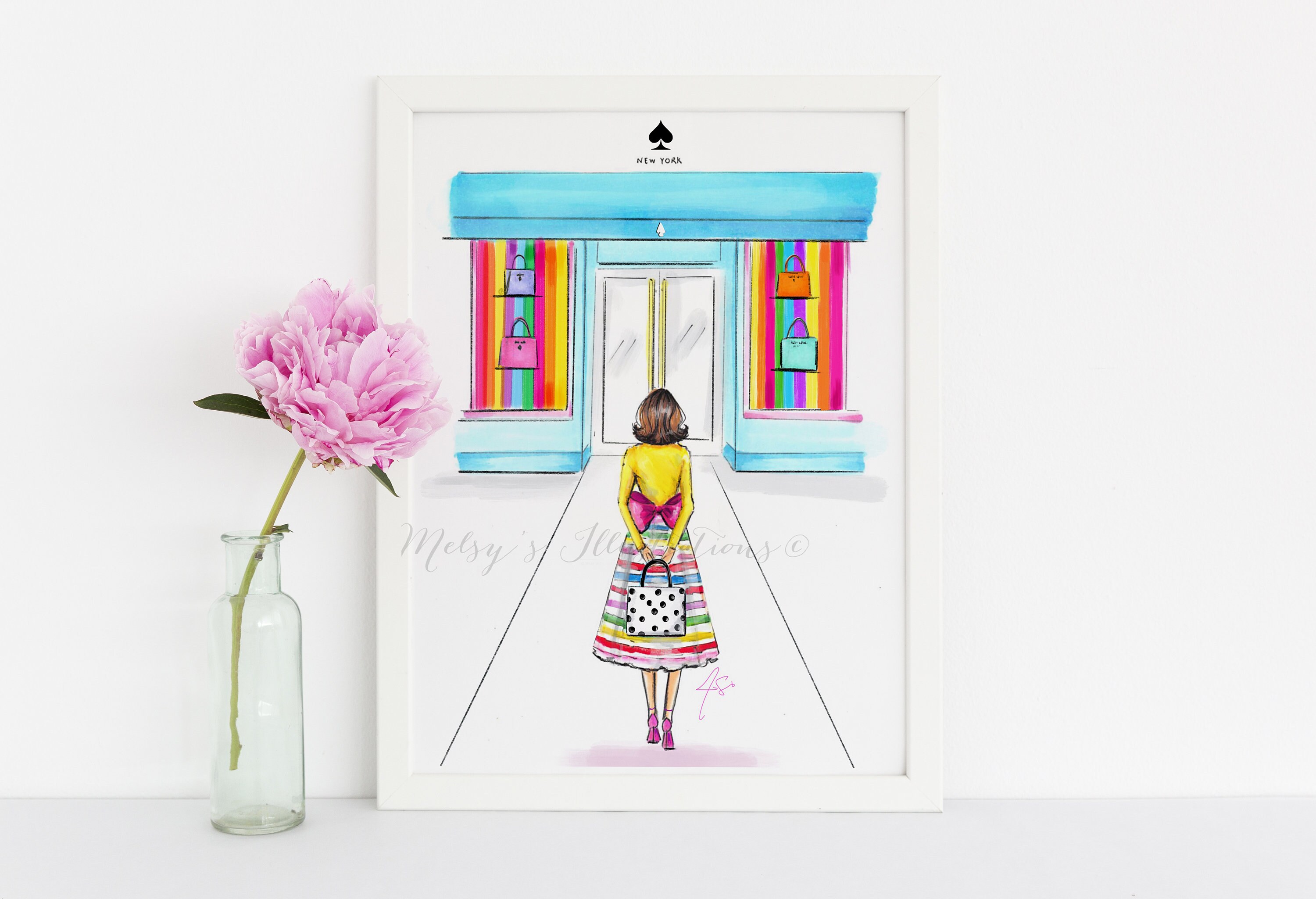 KATE -  - Fashion Illustration Print - Office Decor - Illustration - …