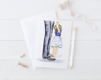 Father's Day Dad/Daughter (Card)(Personalized Father's Day Card- Personalized Gifts for Dad - personalized gifts for dad from daughter)