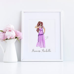 The Greek Princess Fashion Illustration Print Home Decor Princess Art Nursery Print Nursery Art By Melsys Illustrations Add Name