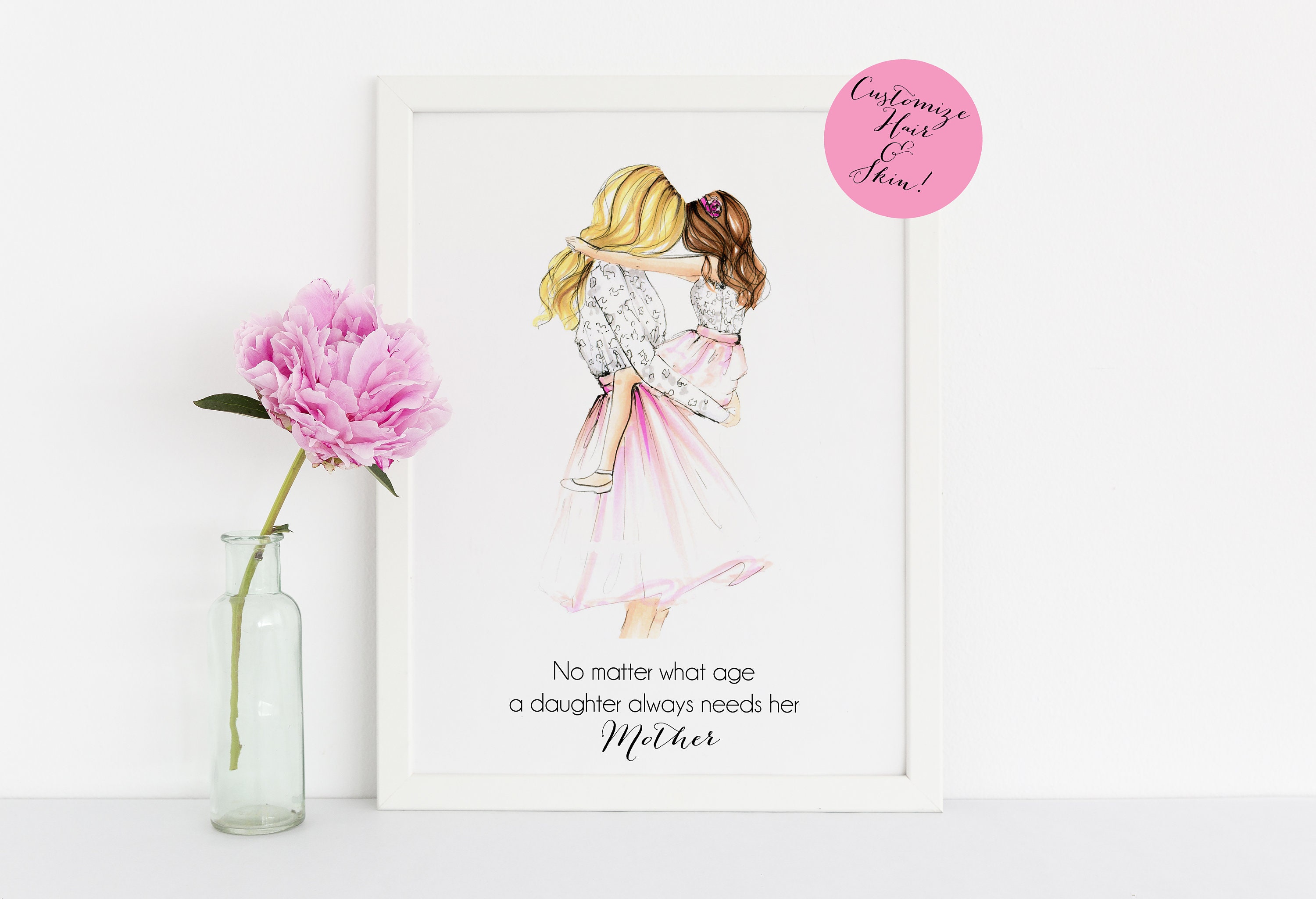 A Girl's Best Friend (Fashion Illustration Print - Gifts for Mom …