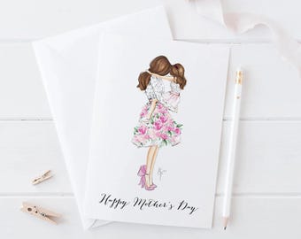 Mother and Daughter Mother's Day Card [ Personalized Mom Card | Custom Mother's Day Card | Gift for Mom From Daughter | Gift for Mom ]