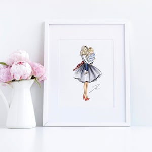 O Garoto Que Roubou Meu Coração (Ilustração de Moda) (Presentes para Mamãe - Presentes para o Dia das Mães - Dia das Mães) Por Melsy’s Illustrations