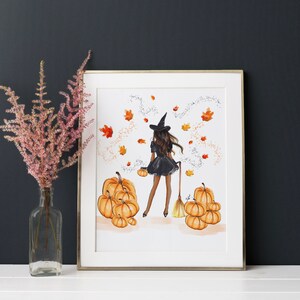 The Wicked Witch (Print) (Fashion Illustration - Halloween - Wicked- Fall Print - PSL -Spooky Season Print) By Melsy's Illustrations image 4