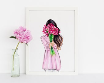 Art Print:Odette  (Fashion Illustration Print)By Melsy's Illustrations