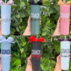 Personalized Coach Tumbler Customized Coach Cup Gift Idea Cheer Coach ...
