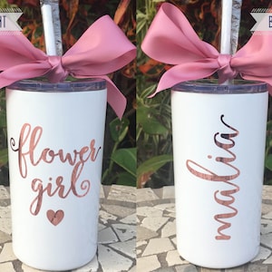 Personalized Flower Girl Gift, Custom Stainless Steel Mini Cup, Flower Girl Proposal, Flower Girl Cup Gift, Unique Flower Girl Present