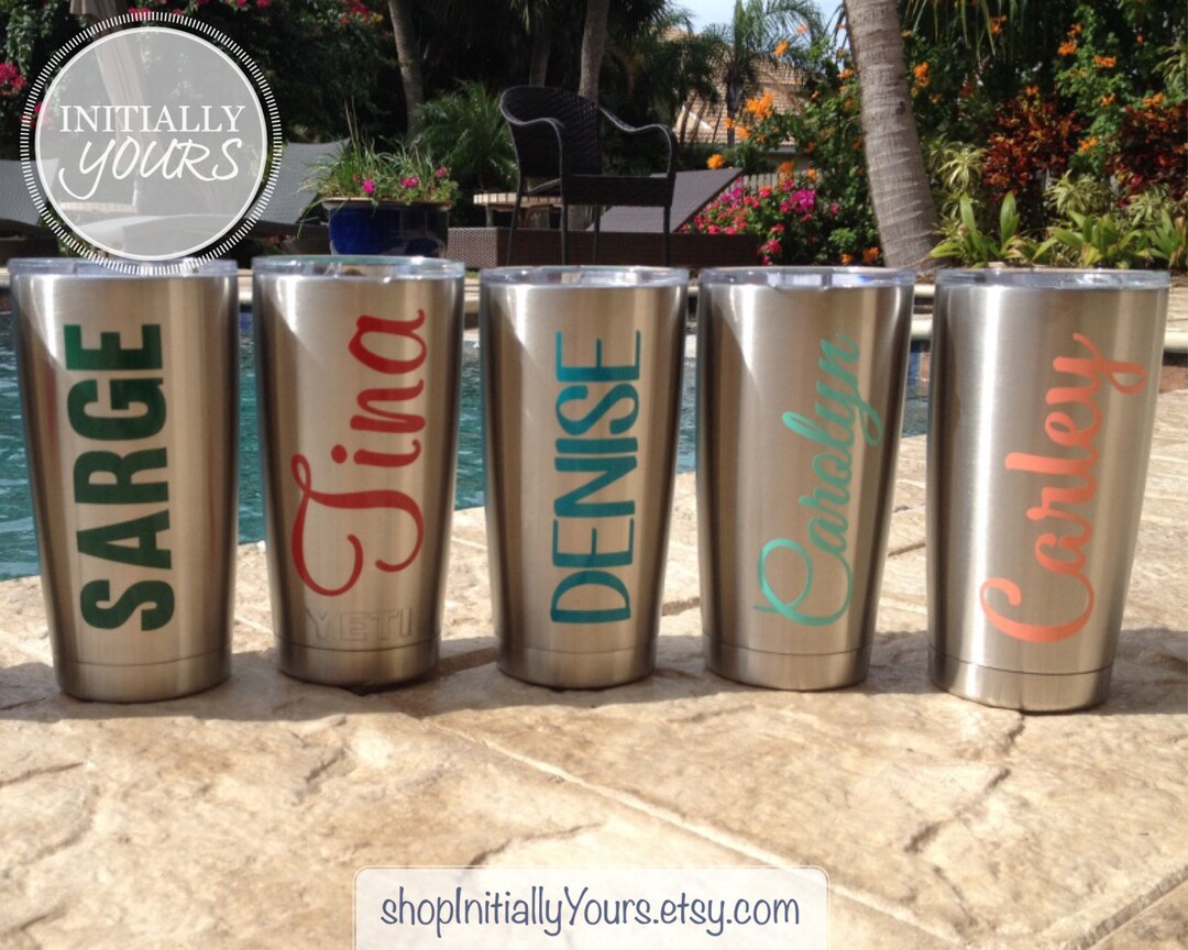 Personalized Decal for 20oz Tumblers Custom Name Vinyl Stickers for ...