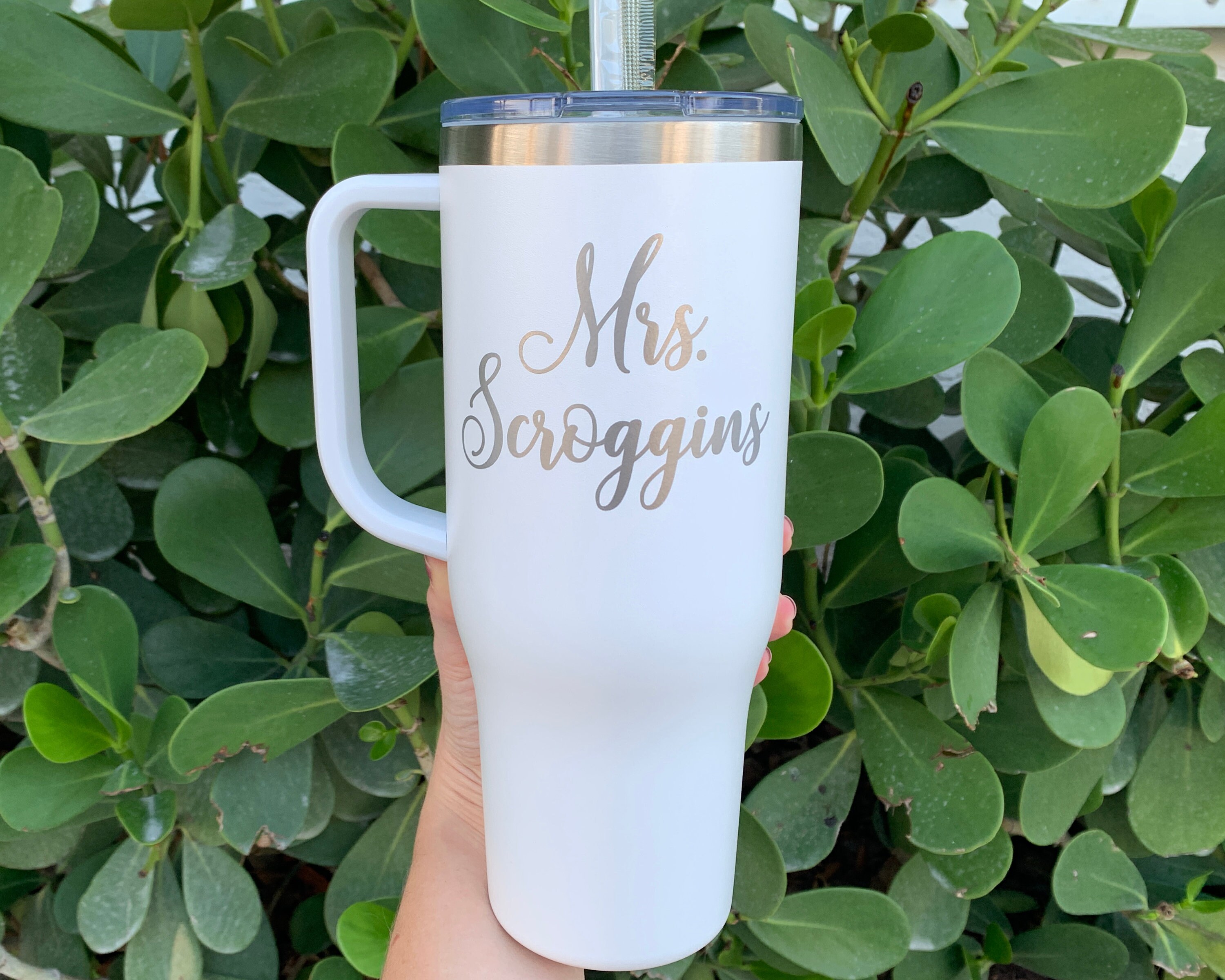 Personalized Stainless Steel Tumbler with Straw and Handle | Bridal Party  Tumblers | 40oz Mug | Huge Water Bottle Gift MAARS