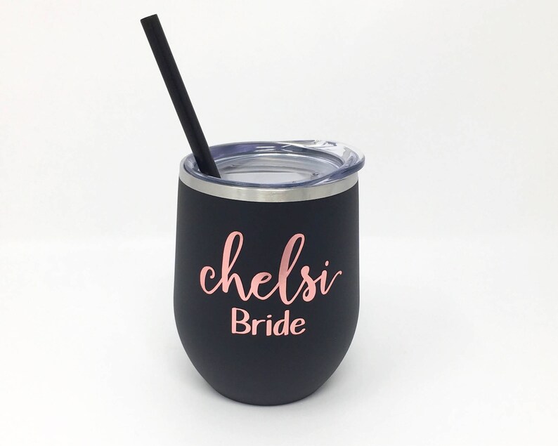 Personalized Wedding Stainless Wine Cups Wine Tumblers Bridal Etsy