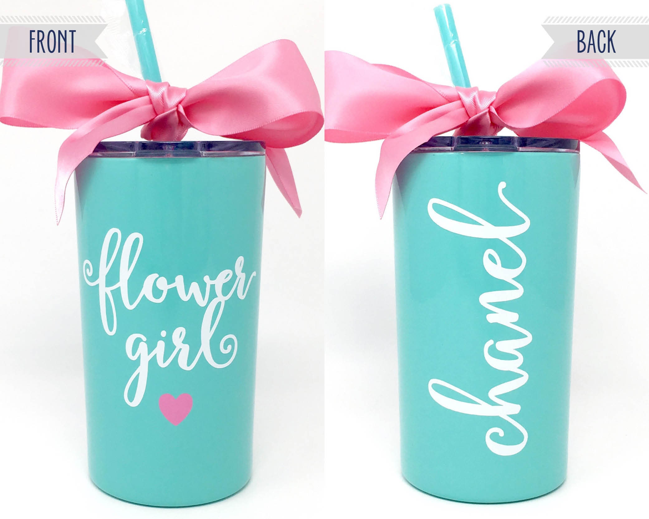 Personalized Flower Girl Gift Custom Stainless Steel Mini Etsy