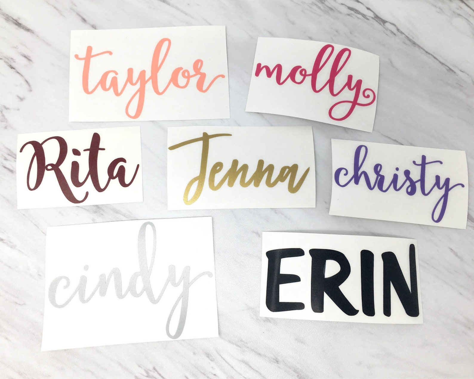 Personalized Name Vinyl Decal DIY Vinyl Stickers Tumbler Cup Etsy