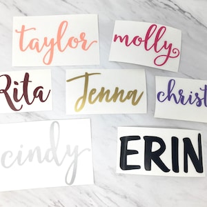 Personalized Name Vinyl Decal, DIY Vinyl Stickers, Tumbler Cup Decals, Laptop Sticker, Custom Vinyl Decal, Choose Your Own Size DECAL ONLY image 1