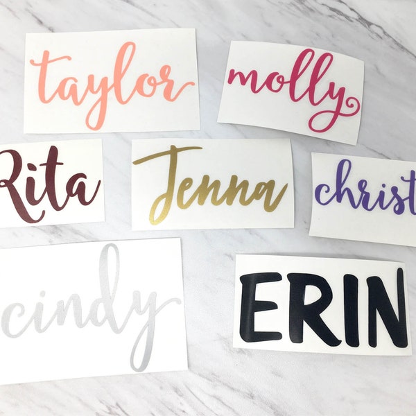 Personalized Name Vinyl Decal, DIY Vinyl Stickers, Tumbler Cup Decals, Laptop Sticker, Custom Vinyl Decal, Choose Your Own Size DECAL ONLY