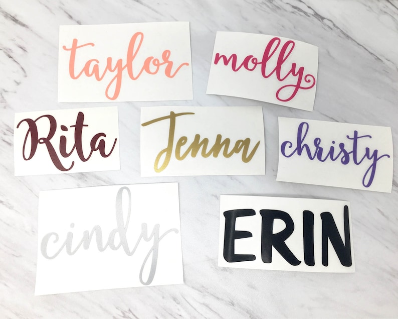 Personalized Name Vinyl Decal Diy Stickers Tumbler Cup Decals Laptop Sticker Custom Glass Only