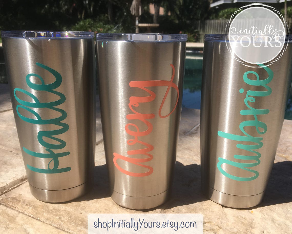 Personalized Decal for Yeti Custom Name Vinyl Stickers for Etsy