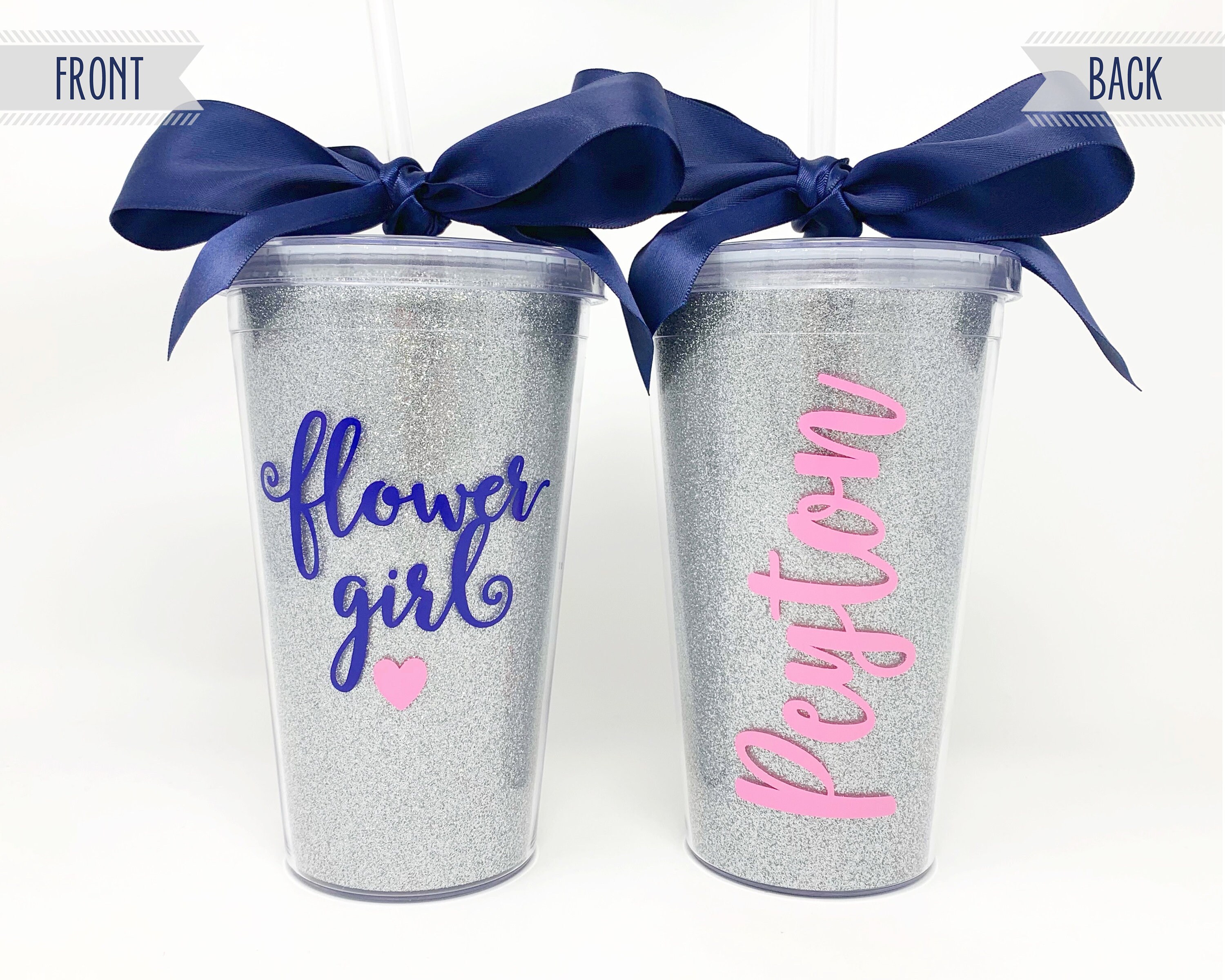 Flower Girl Tumbler Custom Flower Girl Gift Personalized Etsy