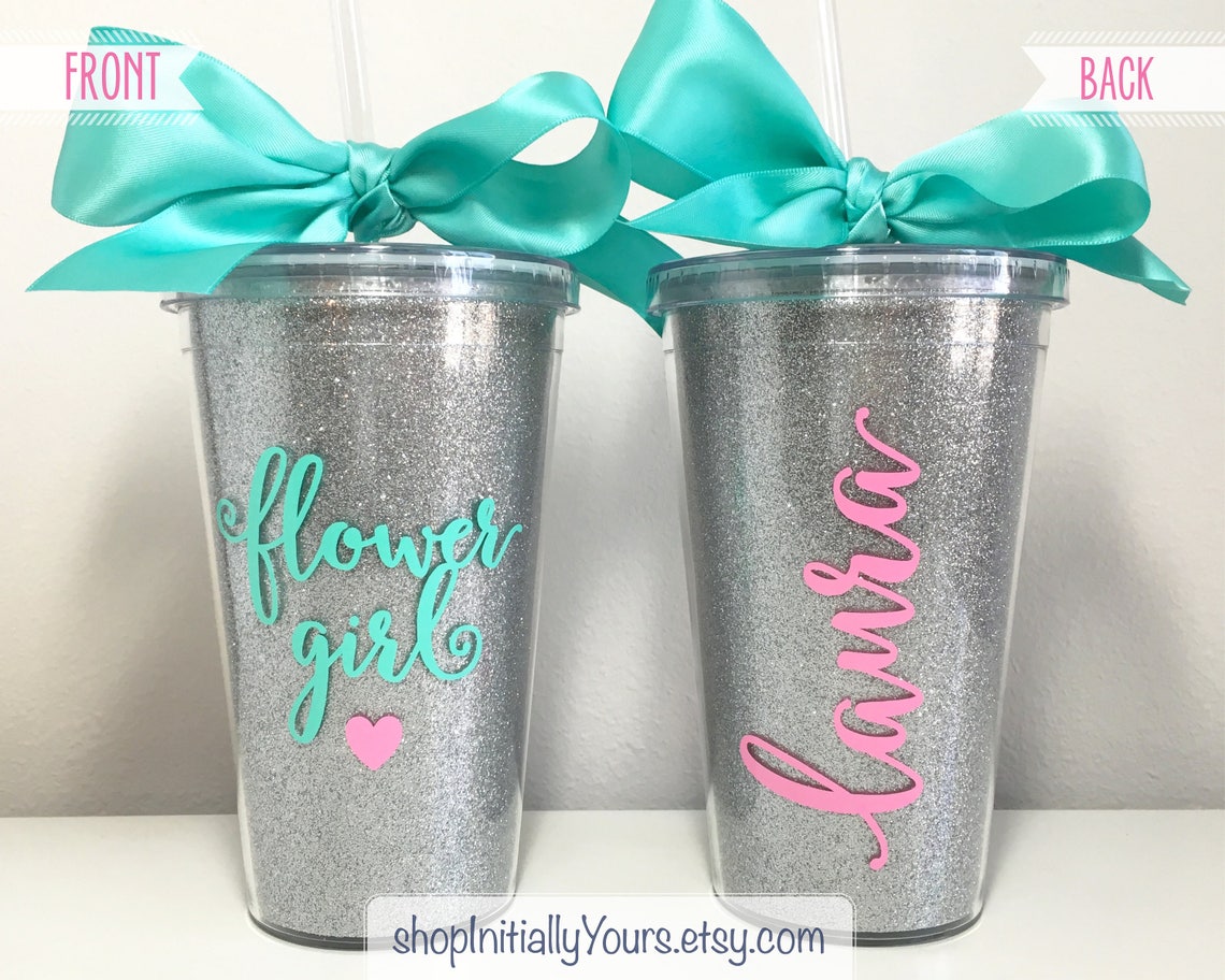 Flower Girl Tumbler Custom Flower Girl Gift Personalized Etsy