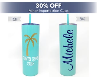 SALE Minor IMPERFECTION Discounted Cups - Custom Skinny Stainless Steel 20oz Tumbler Cup