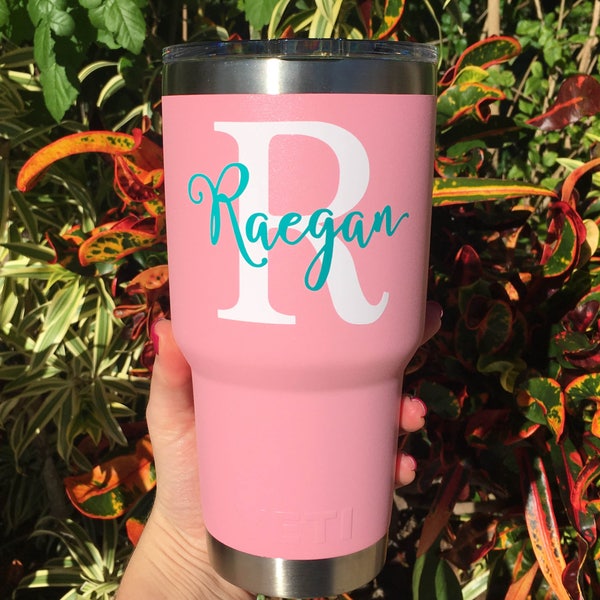 Personalized Monogram Vinyl Decal for Tumbler 30oz Cup Decal 30oz Cup Vinyl Sticker 30oz Monogram DECAL ONLY