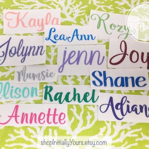 Personalized Name Vinyl Decal, DIY Vinyl Stickers, Tumbler Cup Decals, Laptop Sticker, Custom Vinyl Decal, Choose Your Own Size DECAL ONLY Bild 2