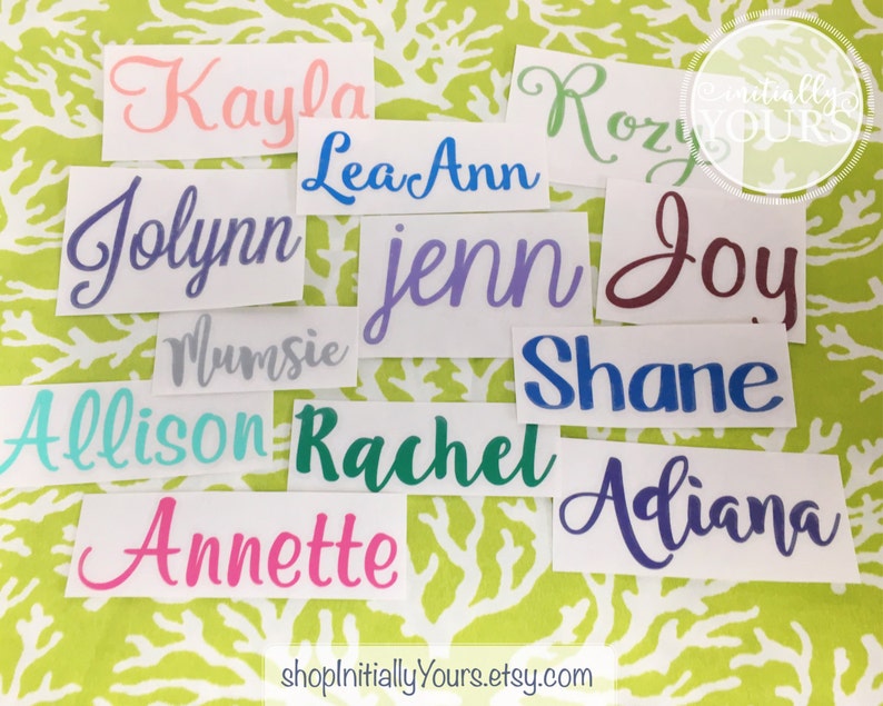 Personalized Name Vinyl Decal DIY Vinyl Stickers Tumbler Cup Etsy