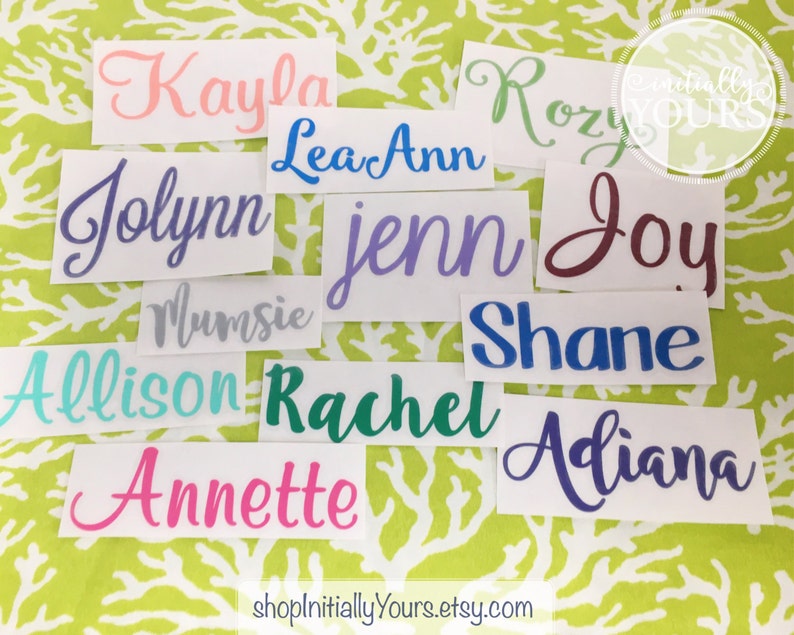 Personalized Name Vinyl Decal, DIY Vinyl Stickers, Tumbler Cup Decals, Laptop Sticker, Custom Vinyl Decal, Choose Your Own Size DECAL ONLY Bild 2