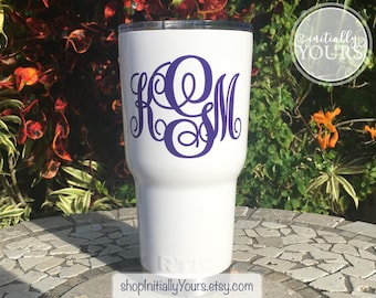 Vinyl Decal for RTIC, Rtic Monogram Decal, Rtic Decal, 30oz Rtic Tumbler Decal, Vinyl Decal for Rtic Cup, Name Decal for Rtic, DECAL ONLY