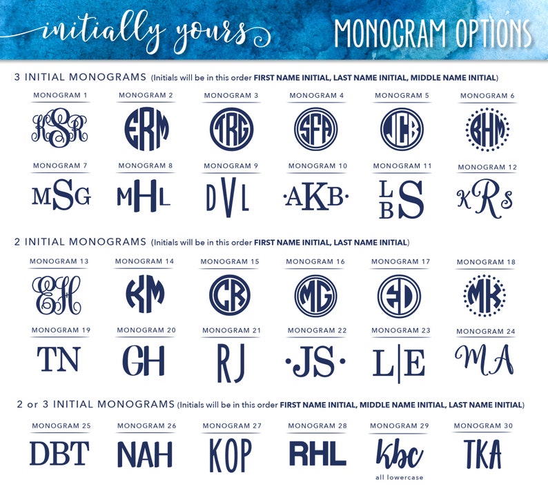 Monogram Decal for 20oz Tumbler Personalized Vinyl Sticker for Tumbler Cup Decal for 20oz Stainless Tumbler Monogrammed Initials DECAL ONLY image 5