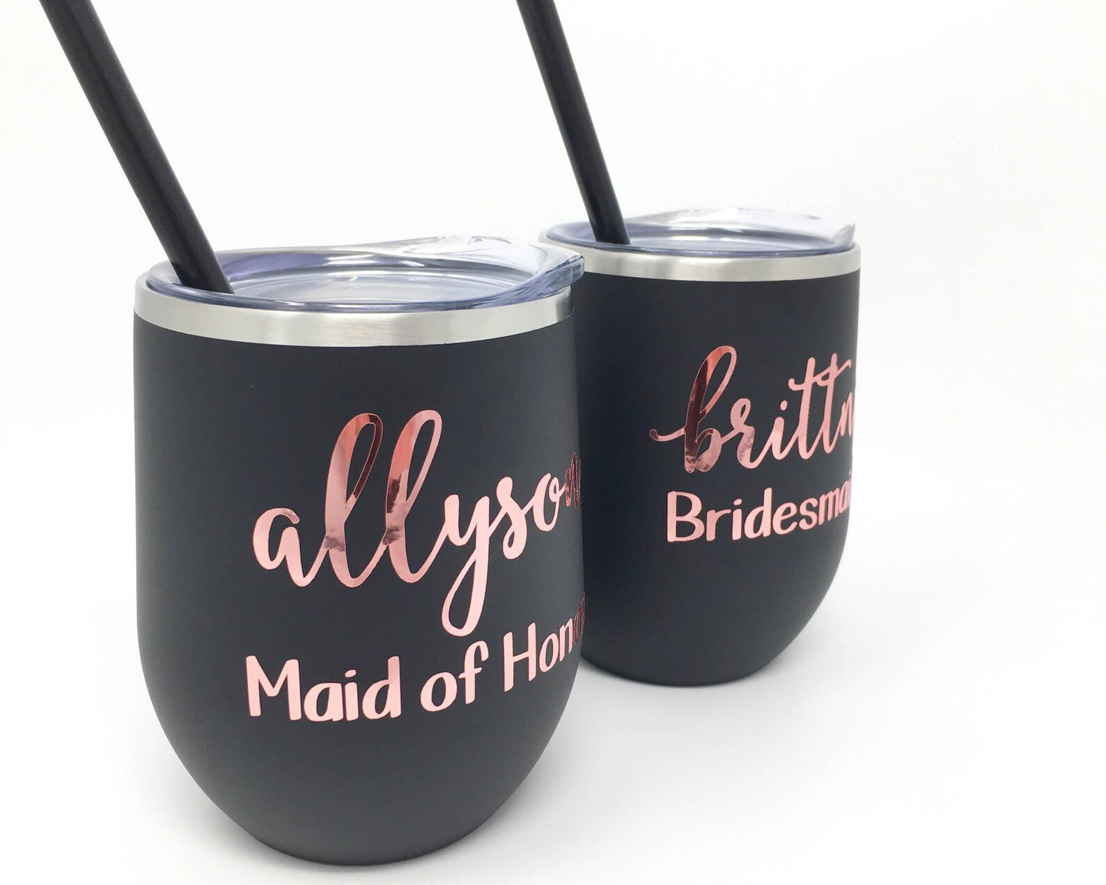 Personalized Wedding Stainless Wine Cups Wine Tumblers Bridal Etsy