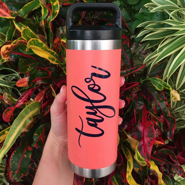 Personalized Vinyl Decal for Water Bottle Monogrammed Stainless Bottle Vinyl Sticker DIY Water Bottle Name Vinyl DECAL ONLY