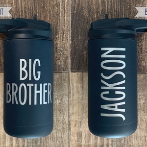 Big Brother Water Bottle Personalized Stainless Steel Bottle Big Brother Gift from Baby Promoted to Big Brother Future Big Brother Present