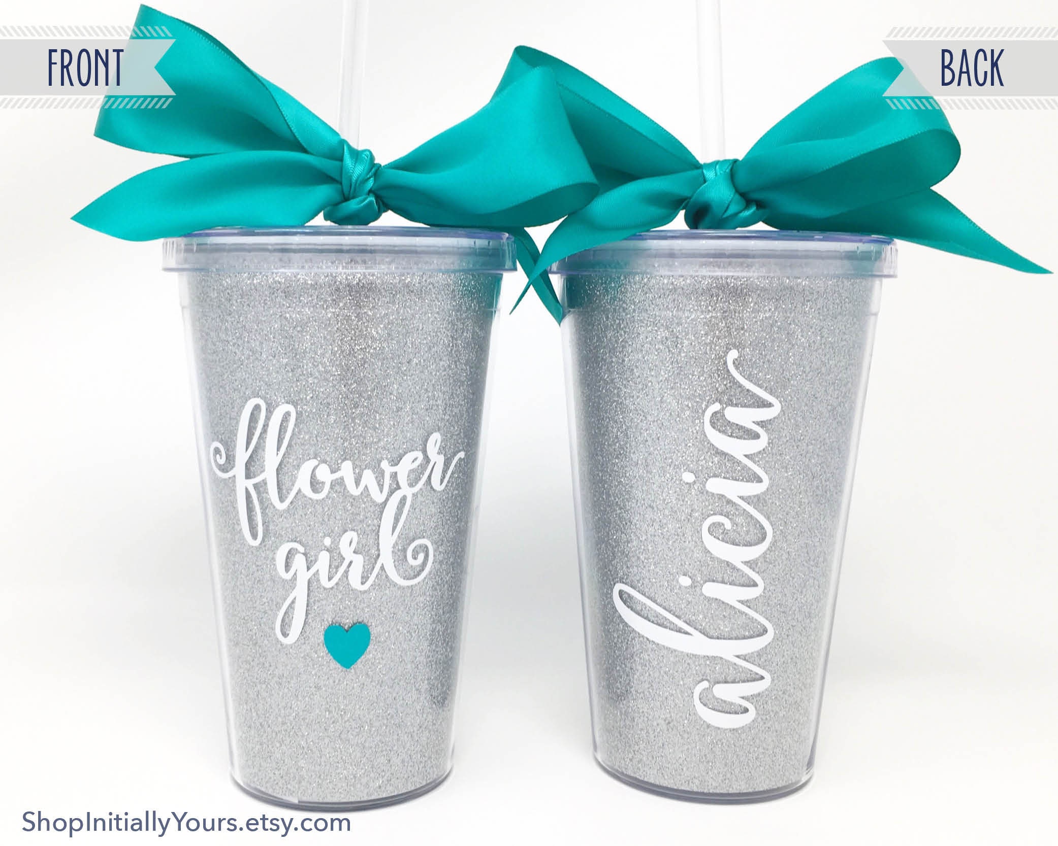 Flower Girl Tumbler Custom Flower Girl Gift Personalized Etsy