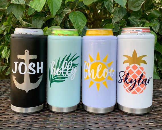 stainless slim can koozie