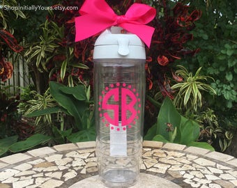 Monogrammed Tervis Tumbler Water Bottle, Personalized Gift, Monogrammed Initials Gift, Personalized Tervis, Custom Water Bottle Gift