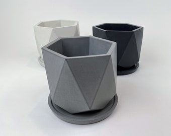 Concrete Planter | Geometric Planter | Modern Concrete Planter | Cement Planter | Industrial Concrete Planter | Minimalist Pot