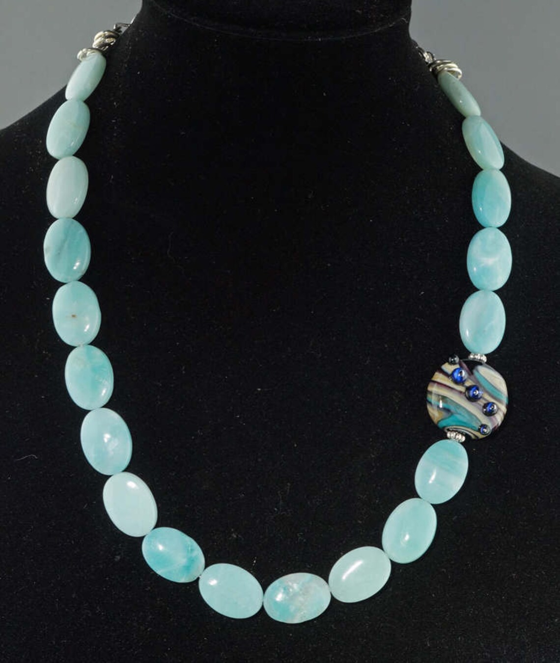 Amazonite stone necklace Amazonite jewelry rock necklace Etsy