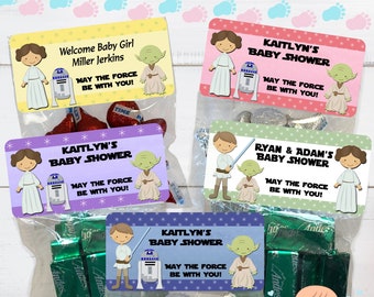 Jedi Baby Shower Treat Bags: Personalized Party Favors