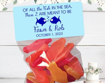 Fish in the Sea Wedding Treat Bags: Personalized Party Favors