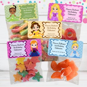 Princess Party Bags, Princess Party Favors, Frozen Birthday Favors, Ariel Party Bags, Cinderella Party Bags, Belle Party Bags, Tiana Bags
