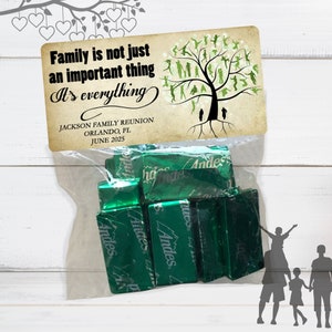 Family Reunion Stickers and Bags, Family Reunion Favors, Family Gatherings, Reunion Treat Bags, Reunion Party Favor Stickers and Bags