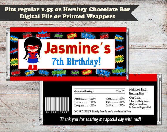 Spider Girl Candy Bar Wrapper, Super Hero Candy Bar Wrapper, Superhero Candy Bar Wrapper, Spiderman Wrappers, Spider Man, Digital or Printed Il_570xn