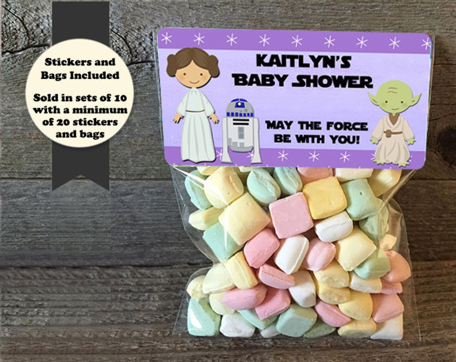 Jedi Baby Treat Bags Jedi Baby Shower Baby Shower Treat Etsy