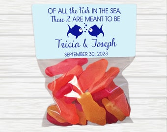 Fish in the Sea Wedding Treat Bags, Wedding Party Favors, Wedding Party Bags, Bridal Shower Party Favors, Bridal Shower Treat Bags