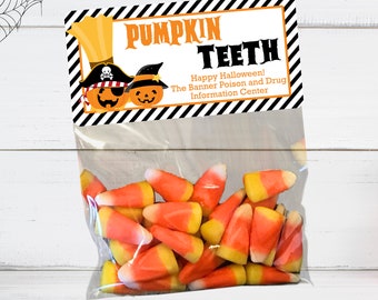 Halloween Party Favor Bags, Themed Stickers